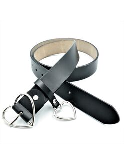 Шкіряний жіночий ремінь Чорний