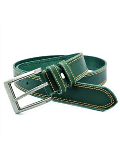 Шкіряний ремінь темно-зелений