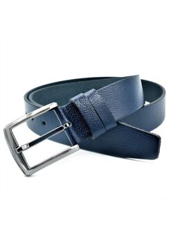 Шкіряний ремінь синій