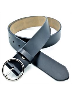 Шкіряний жіночий ремінь Синій