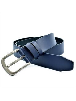 Шкіряний ремінь темно-синій