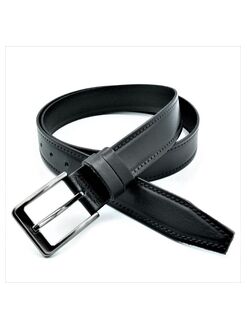 Шкіряний чоловічий ремінь чорний