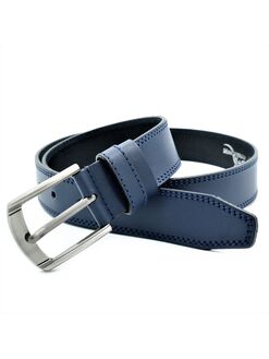 Шкіряний ремінь темно-синій, Колір: Темно синій