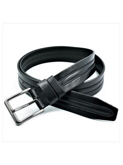 Шкіряний чоловічий ремінь чорний