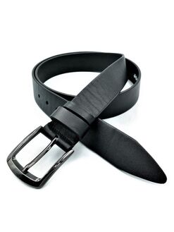 Ремінь чоловічий шкіряний чорний