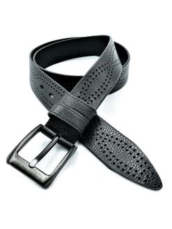 Ремінь чоловічий шкіряний чорний
