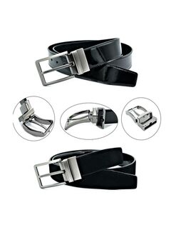 Ремінь чоловічий двосторонній Чорний