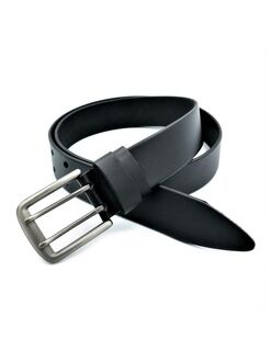 Ремінь чоловічий шкіряний Чорний, Колір: Чорний