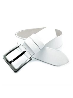 Ремінь чоловічий шкіряний Білий