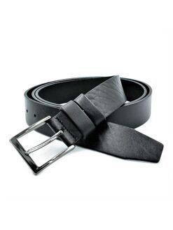 Ремінь чоловічий шкіряний батал Чорний