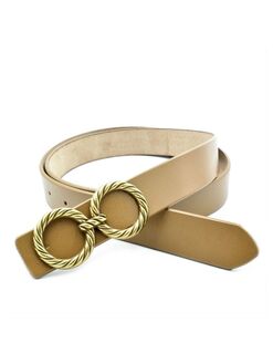 Жіночий шкіряний ремінь Темно-бежевий, Колір: Темно-бежевий