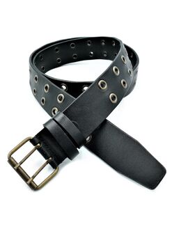 Жіночий шкіряний ремінь чорний, Колір: Чорний