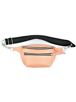 Жіноча сумка на пояс бананка колір персиковий, Колір: Персиковий, Розмір: 23 х 15 х 7 см