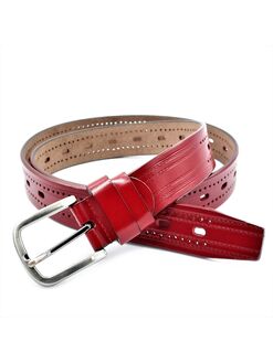 Жіночий шкіряний ремінь червоний, Колір: Червоний