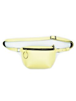 Жіноча шкіряна сумка на пояс бананка колір жовтий, Колір: Жовтий, Розмір: 23