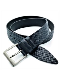 Шкіряний ремінь темно-синій, Колір: Темно синій