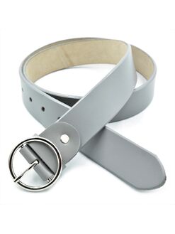 Шкіряний жіночий ремінь Сірий, Колір: Сірий