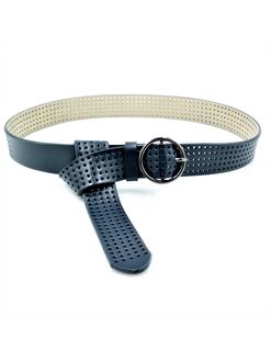 Шкіряний жіночий ремінь Синій, Колір: Синій