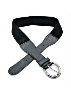 Жіночий ремінь на пояс чорний, Колір: Чорний