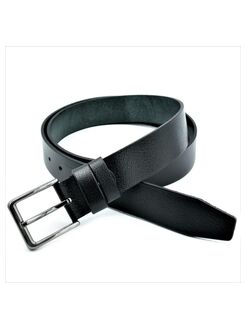 Шкіряний чоловічий ремінь чорний, Колір: Чорний