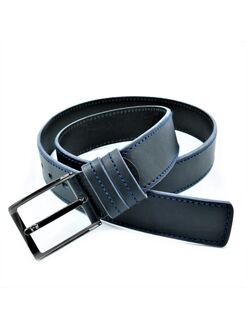 Шкіряний ремінь темно-синій, Колір: Синій
