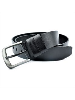 Ремінь чоловічий шкіряний чорний, Колір: Чорний