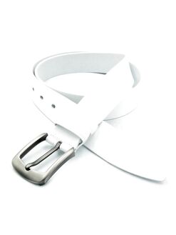 Ремінь чоловічий шкіряний білий, Колір: Білий