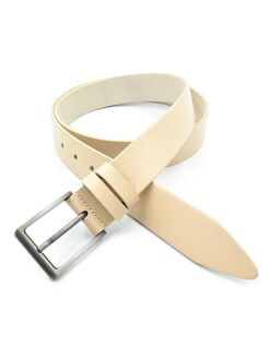 Ремінь чоловічий шкіряний бежевий, Колір: Бежевий