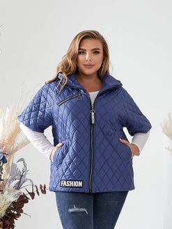 Женская жилетка цвет джинс, Цвет: Светло-синий, Размер: 48