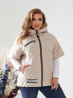 Женская жилетка цвет молочный, Цвет: Молочный, Размер: 48