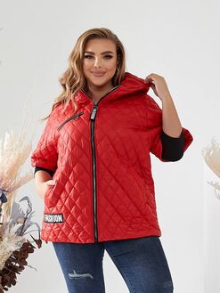 Женская жилетка цвет красный, Цвет: Красный, Размер: 52