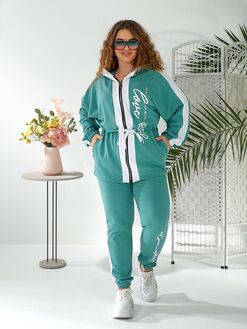 Женский прогулочный костюм мятного цвета, Цвет: Мятный, Размер: 48