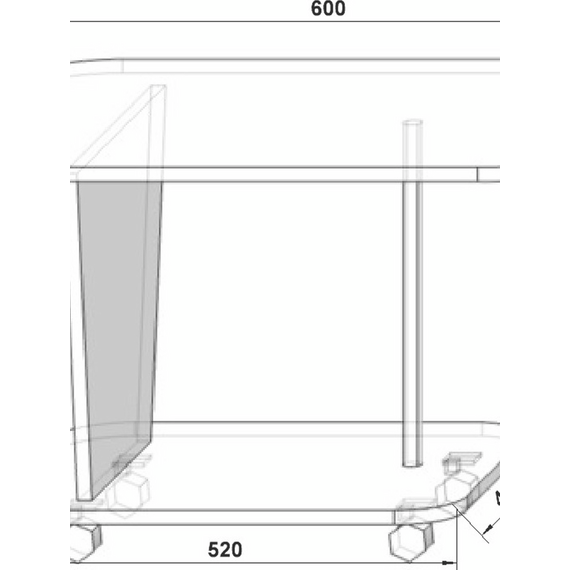 Журнальный стол ЖС-1 Дуб Родос темный 5х600х450 мм, Цвет: Дуб родос темный, изображение 4