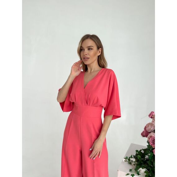 Жіночий комбінезон коралового кольору, Колір: Кораловий, Розмір: 48