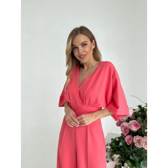 Жіночий комбінезон коралового кольору, Колір: Кораловий, Розмір: 48, зображення 2