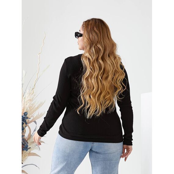 Жіночий светр із ангори колір чорний, Колір: Чорний, Розмір: 48, зображення 2