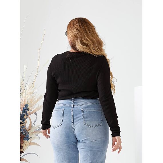 Жіночий светр із ангори колір чорний, Колір: Чорний, Розмір: 48, зображення 3