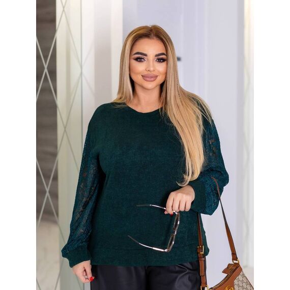 Женский свитер из ангоры цвет темно-зеленый, Цвет: Темно-зеленый, Размер: 48