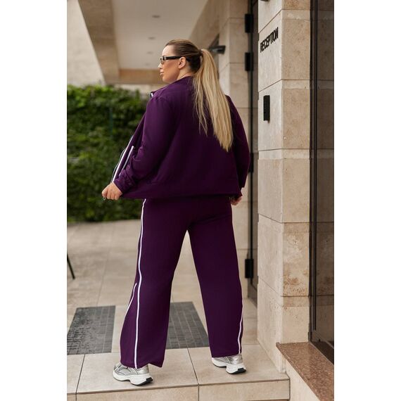 Женский прогулочный костюм цвет фиолетовый, Цвет: Фиолетовый, Размер: 50, изображение 4