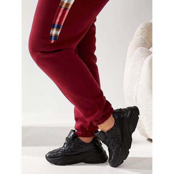 Жіночий теплий костюм двійка колір бордовий, Колір: Бордовий, Розмір: 56, зображення 10