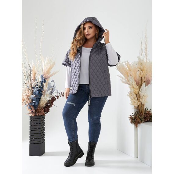 Женская жилетка цвет графит, Цвет: Графитовый, Размер: 48, изображение 6