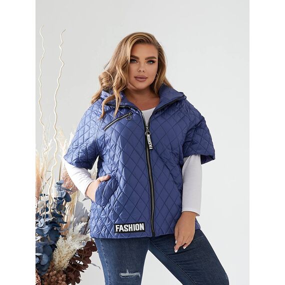 Женская жилетка цвет джинс, Цвет: Светло-синий, Размер: 48, изображение 4