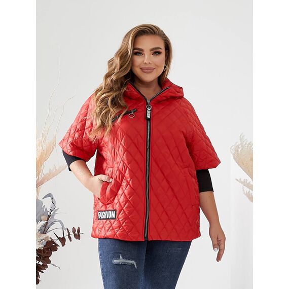 Женская жилетка цвет красный, Цвет: Красный, Размер: 52, изображение 5