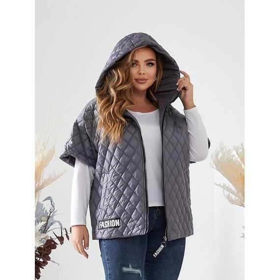 Женская жилетка цвет графит, Цвет: Графитовый, Размер: 48, изображение 2