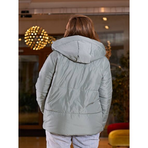 Женская демисезонная куртка цвет оливковый, Цвет: Оливковый, Размер: 64, изображение 5