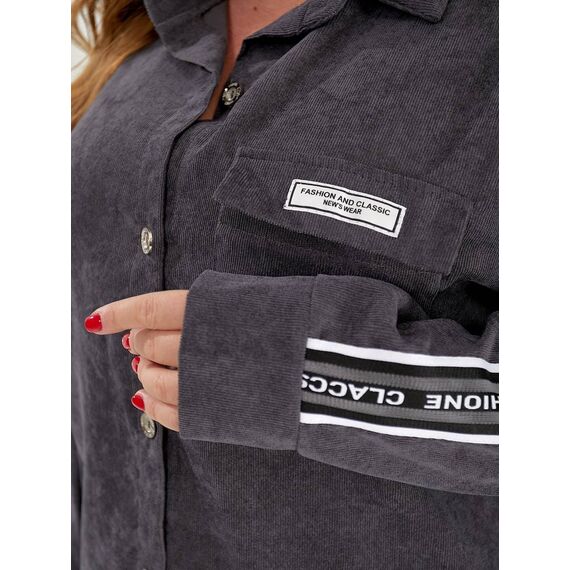 Женский прогулочный костюм графитового цвета, Цвет: Серый, Размер: 48, изображение 4