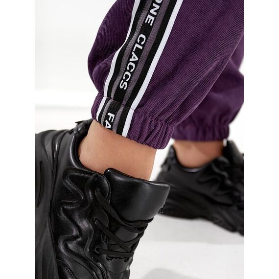 Женский прогулочный костюм сливового цвета, Цвет: Фиолетовый, Размер: 48, изображение 7