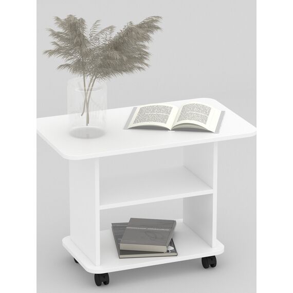 Журнальный стол ЖС-Классик Белый 550х750х450 мм, Цвет: Белый