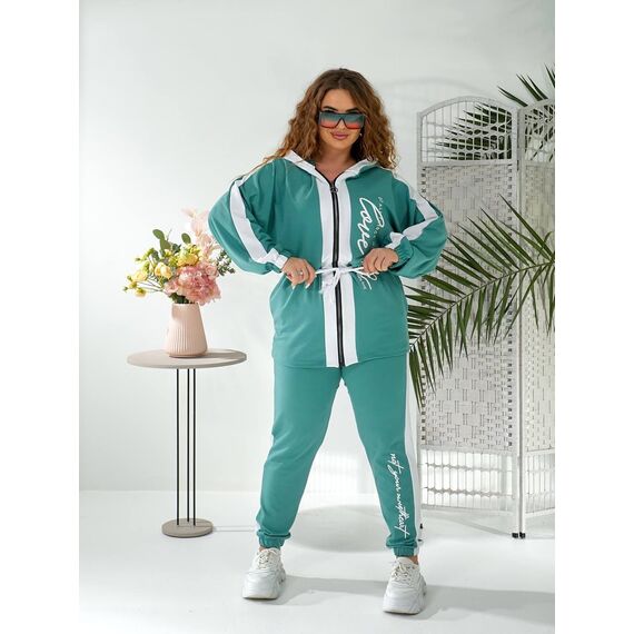 Женский прогулочный костюм мятного цвета, Цвет: Мятный, Размер: 48, изображение 6