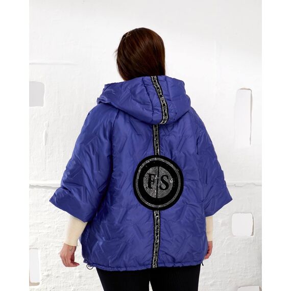 Женский теплый жилет с рукавами 3/4 цвет электрик, Цвет: Синий, Размер: 50, изображение 9